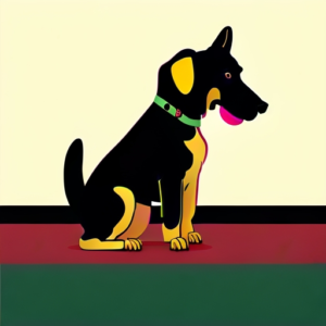 しっぽを低い位置で振っている犬のしぐさの例と解説