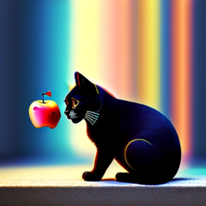 ネコがリンゴを食べるとどうなるのか？